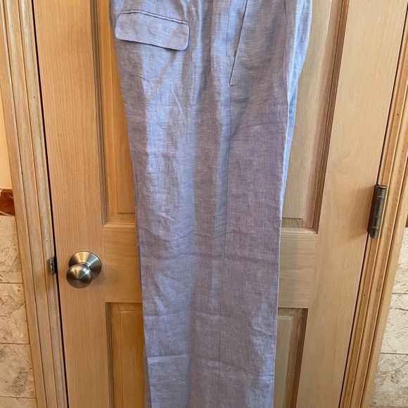 J. Crew Women's Light Blue Wide Leg Pants Sz 8P - Picture 7 of 16
